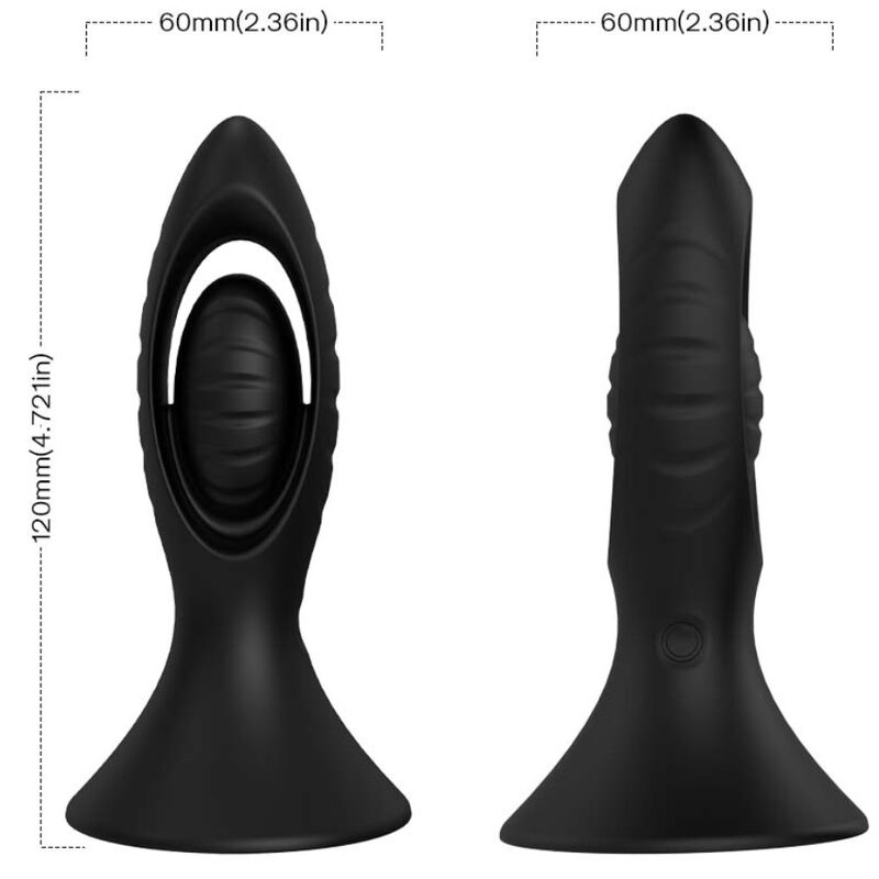 Armony Vibrator & Analplug Silikon Schwarz