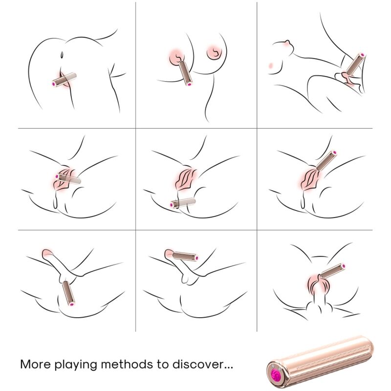 Armony – Gespannungskopf-Vibrator-Kugel Golden 2 cm x 8.8 cm