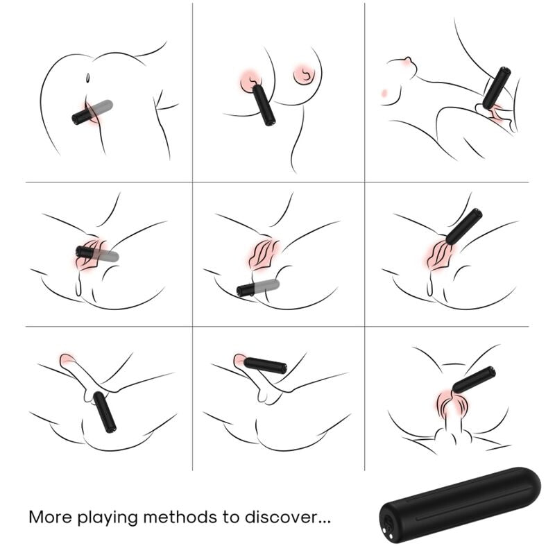 Armony – Sprengkopf-Vibrator-Kugel Schwarz 2 cm x 8.8 cm