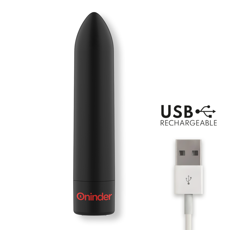 Oninder – Berlin Bullet Vibrator Schwarz 9 Modi 8,5 X 2 cm –…