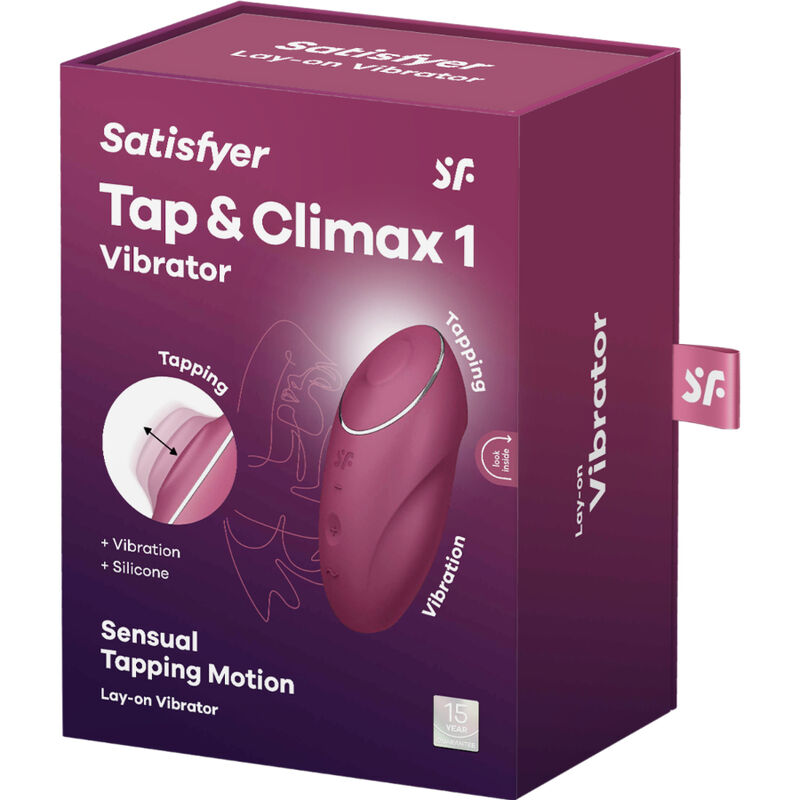 Satisfyer – Tap & Climax 1 Auflegvibrator Rot