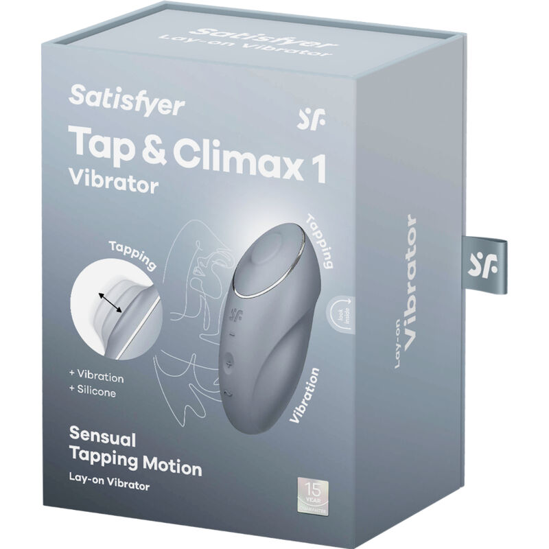 Satisfyer – Tap & Climax 1 Auflegvibrator Grau