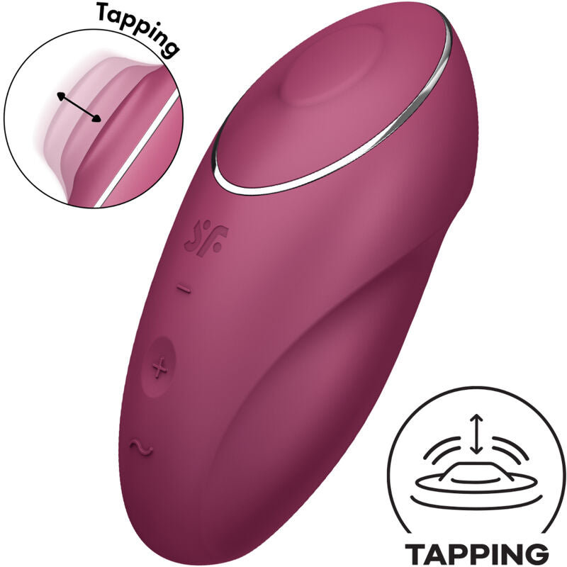 Satisfyer – Tap & Climax 1 Auflegvibrator Rot