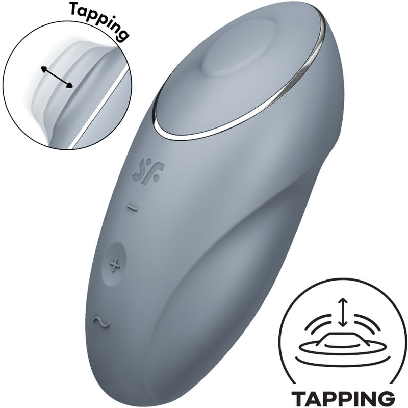 Satisfyer – Tap & Climax 1 Auflegvibrator Grau