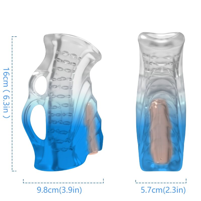 Armony – Masturbator Finger & Vibrator Blauer Gradient