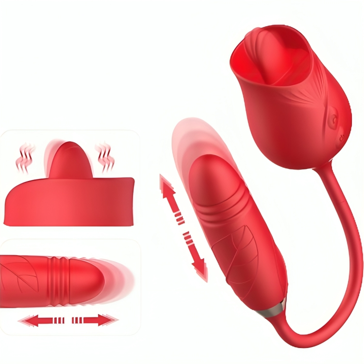 Armony – Delight Blumenvibrator & STOßUNG mit Roter Zunge