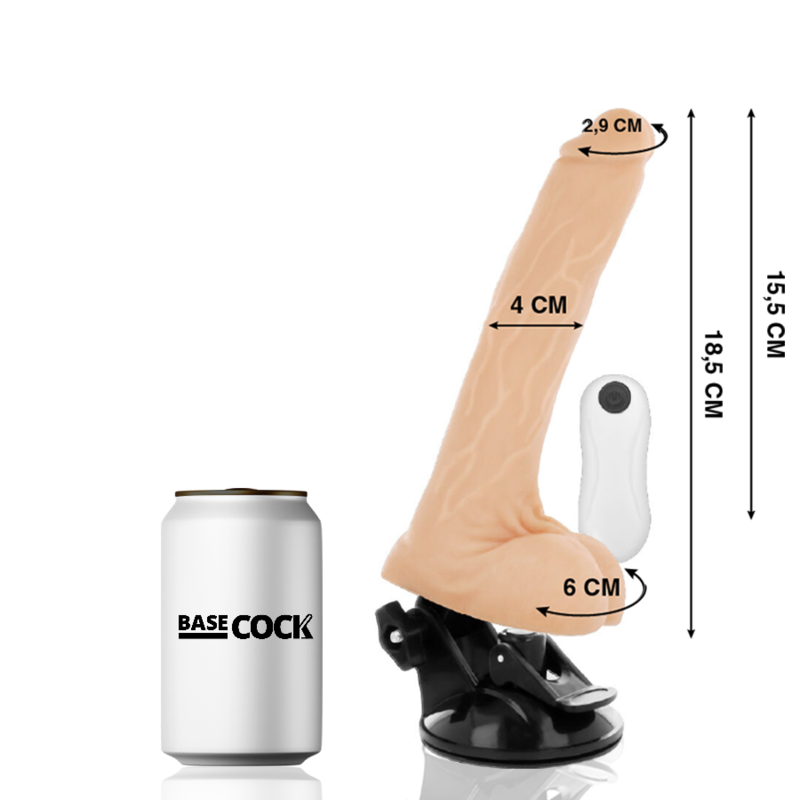 Basecock Artikulierbarer Vibrator Natürlich Fernbedienung 18.5 cm...
