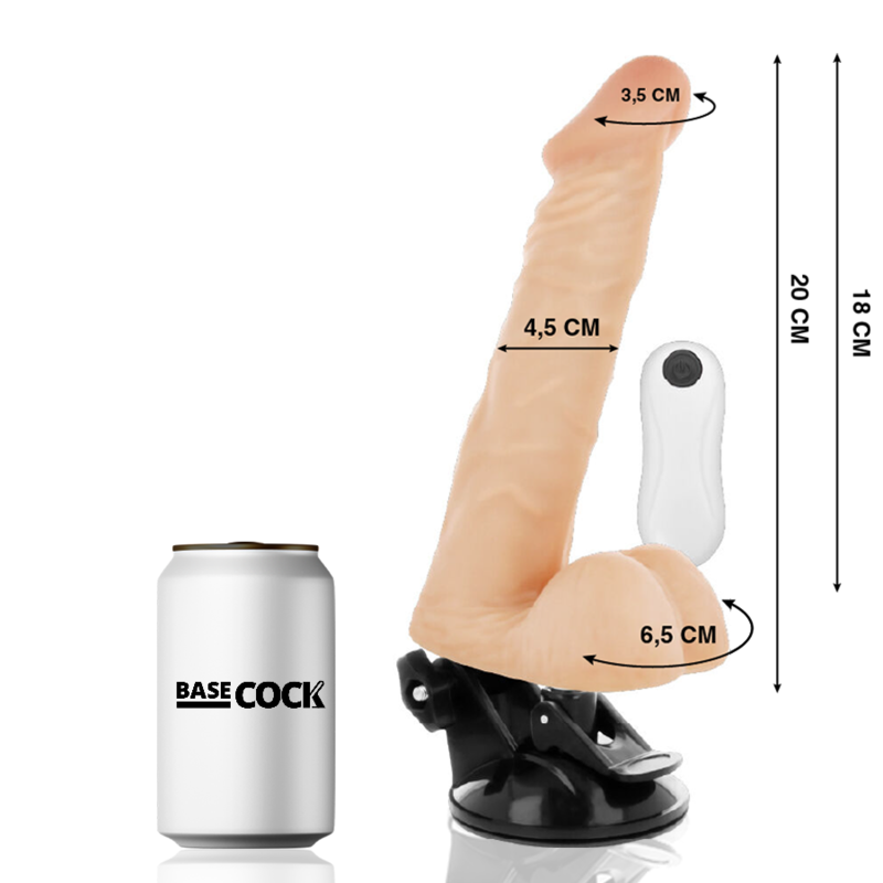 Basecock Artikulierbarer Vibrator Natürlich Fernbedienung 20 cm...