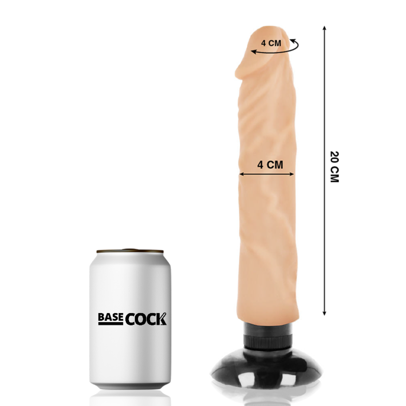 Basecock – Realistischer Vibrator 2-1 Natürlich 20 Cm -O- 4 Cm