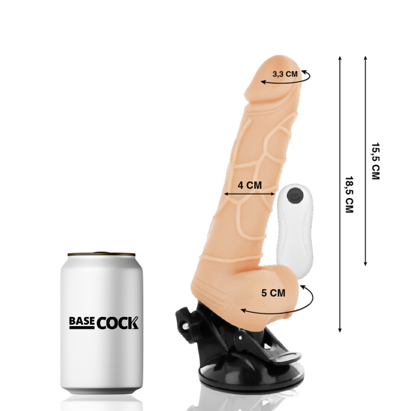 Basecock Realistischer Natürlicher Mit Fernbedienung Vibrator 18.5...