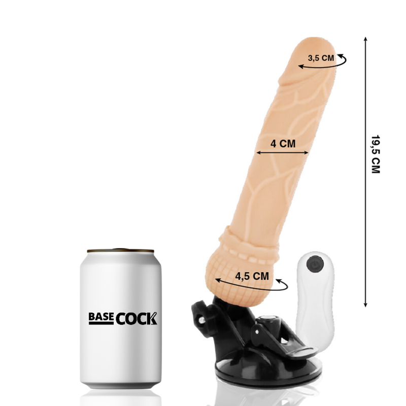 Basecock Realistischer Natürlicher Fernbedienungsvibrator 19.5 cm...
