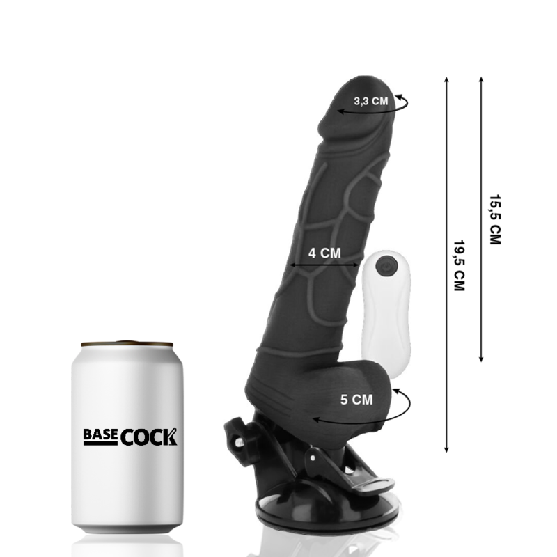 Basecock Realistischer Vibrator Mit Fernbedienung Schwarz Mit...