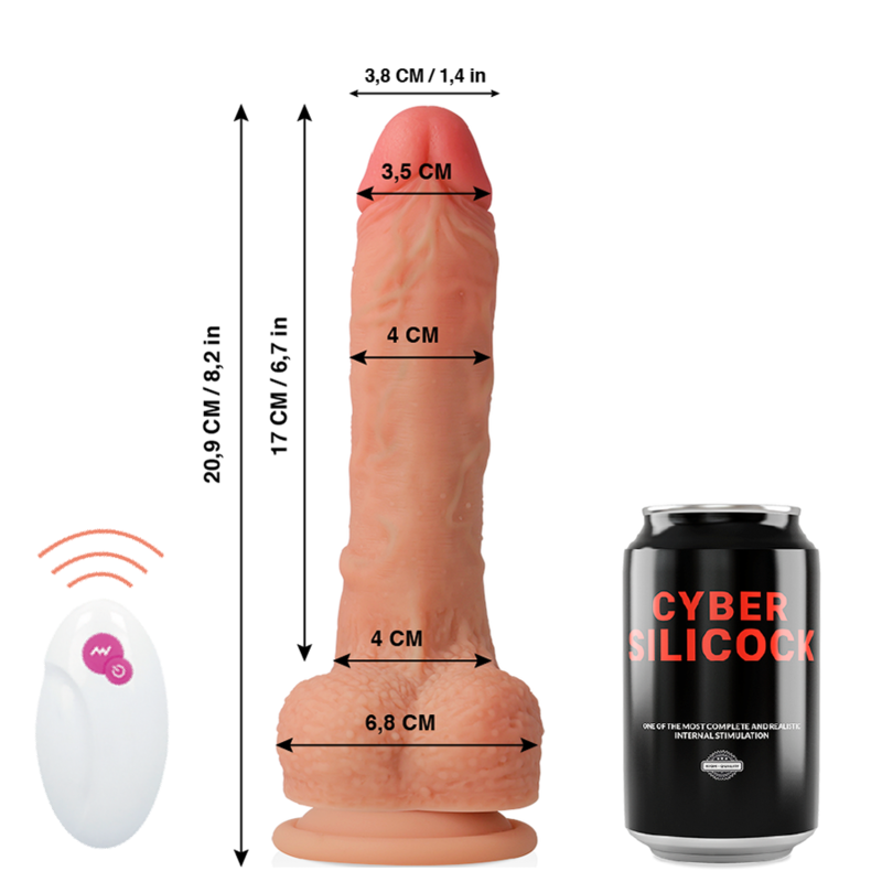 Cyber Silicock Fernbedienung Realistisch Master Huck 20.9 CM -o- 4 CM