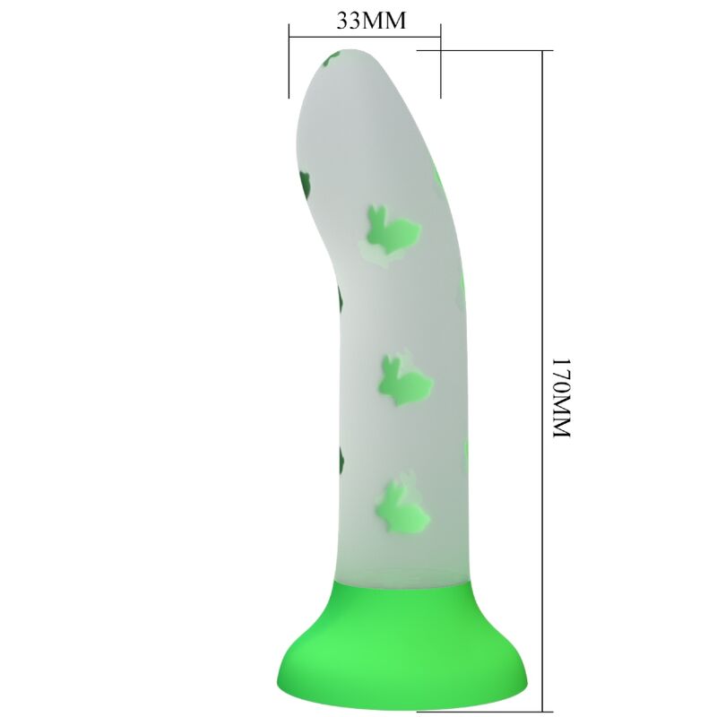Pretty Love – Magischer Nacht-Dildo ohne Vibration Leuchtendes Grün