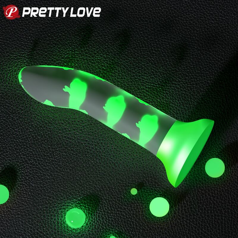 Pretty Love – Magischer Nacht-Dildo ohne Vibration Leuchtendes Grün