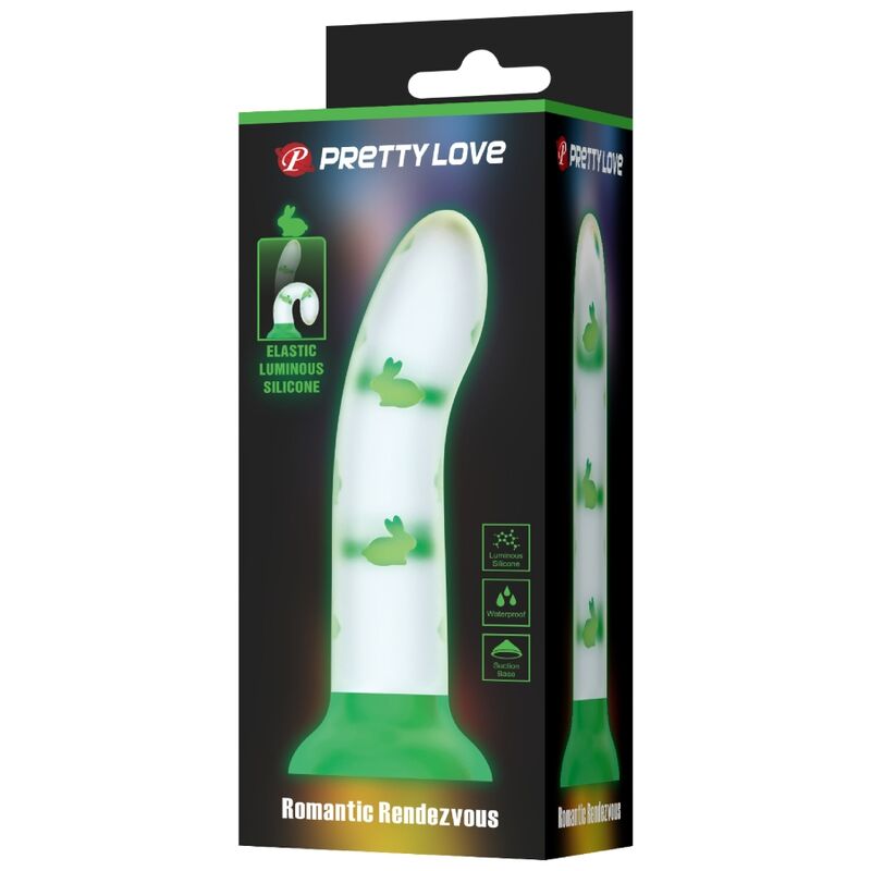 Pretty Love – Magischer Nacht-Dildo ohne Vibration Leuchtendes Grün