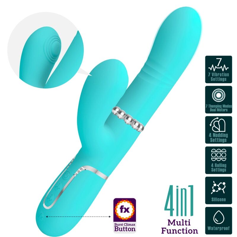 Pretty Love – Multifunktions-G-Spot-Vibrator Aqua Grün