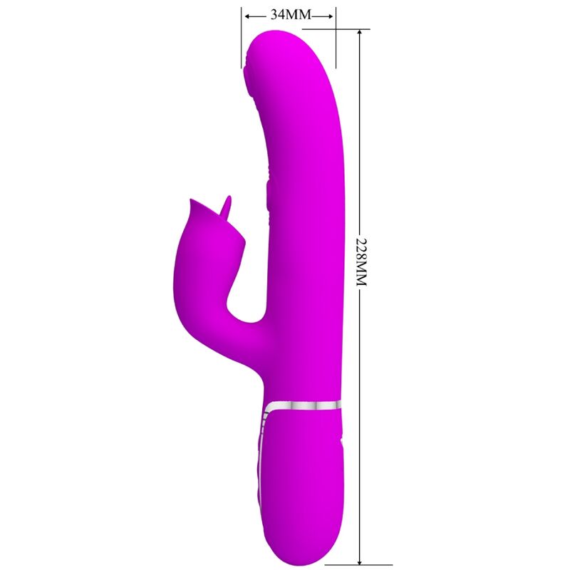 Pretty Love – Kaninchenvibrator mit Leckendem Fuchsia