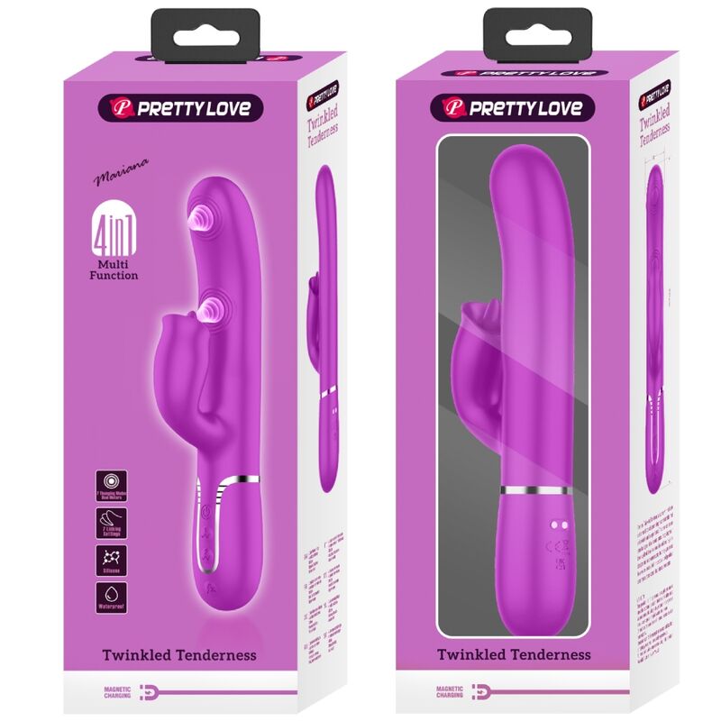 Pretty Love – Kaninchenvibrator mit Leckendem Fuchsia