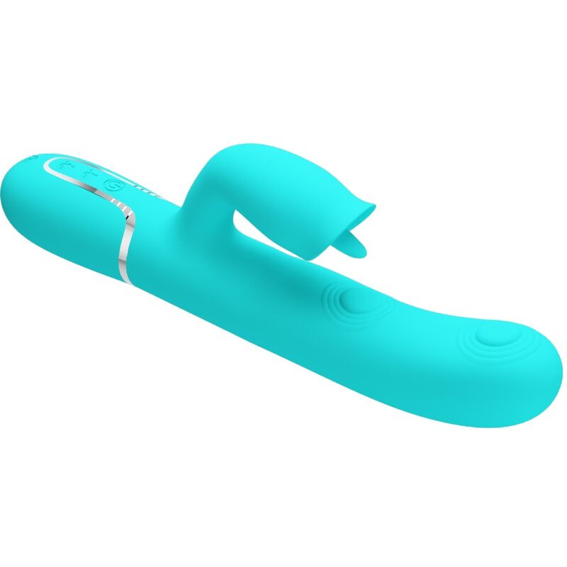 Pretty Love – Kaninchenvibrator mit Leckendem Aquagrün
