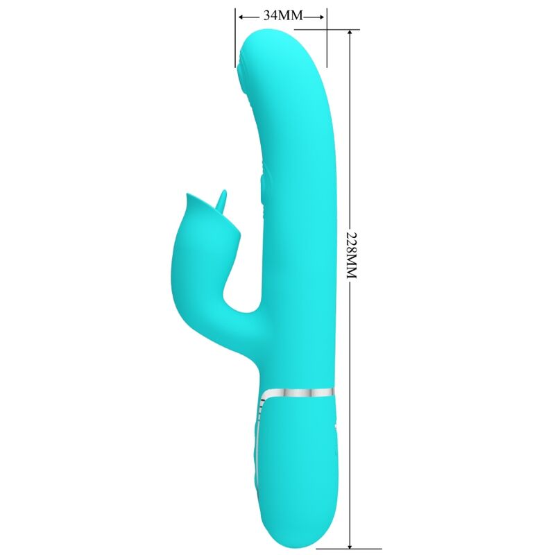 Pretty Love – Kaninchenvibrator mit Leckendem Aquagrün