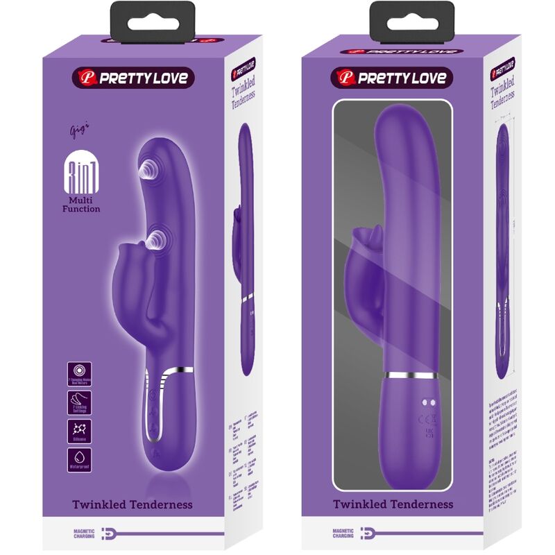 Pretty Love Kaninchenvibrator mit Lila Lecken