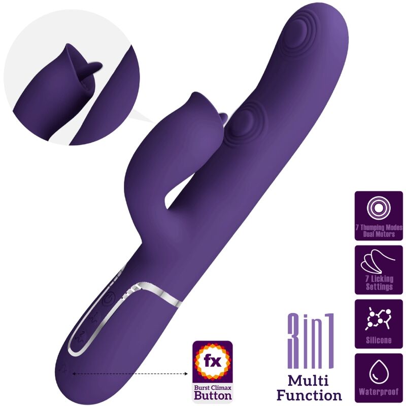 Pretty Love Kaninchenvibrator mit Lila Lecken