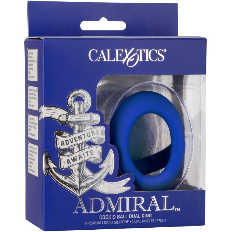 CalExotics Admiral Cock Ball Dual Ring Blau