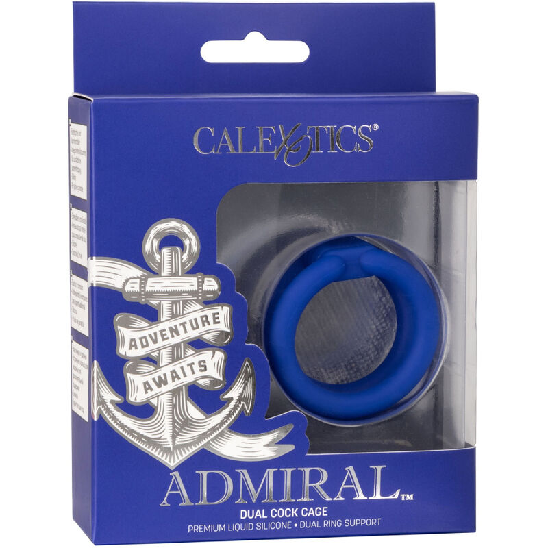 CalExotics Admiral Dual Cock Cage Blau