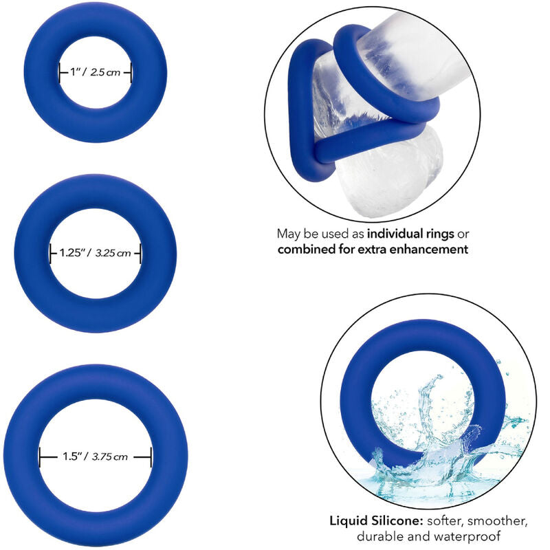 CalExotics Admiral Cock Ring Set Blau