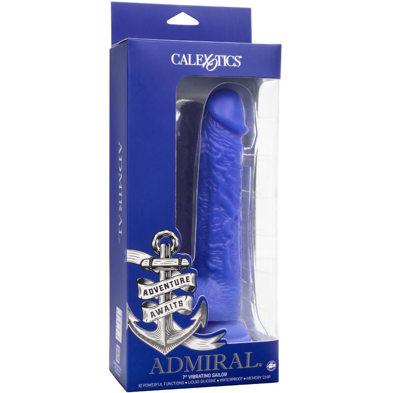 Calexotics – Admiral Sailor Realistischer Dildo-Vibrator Blau