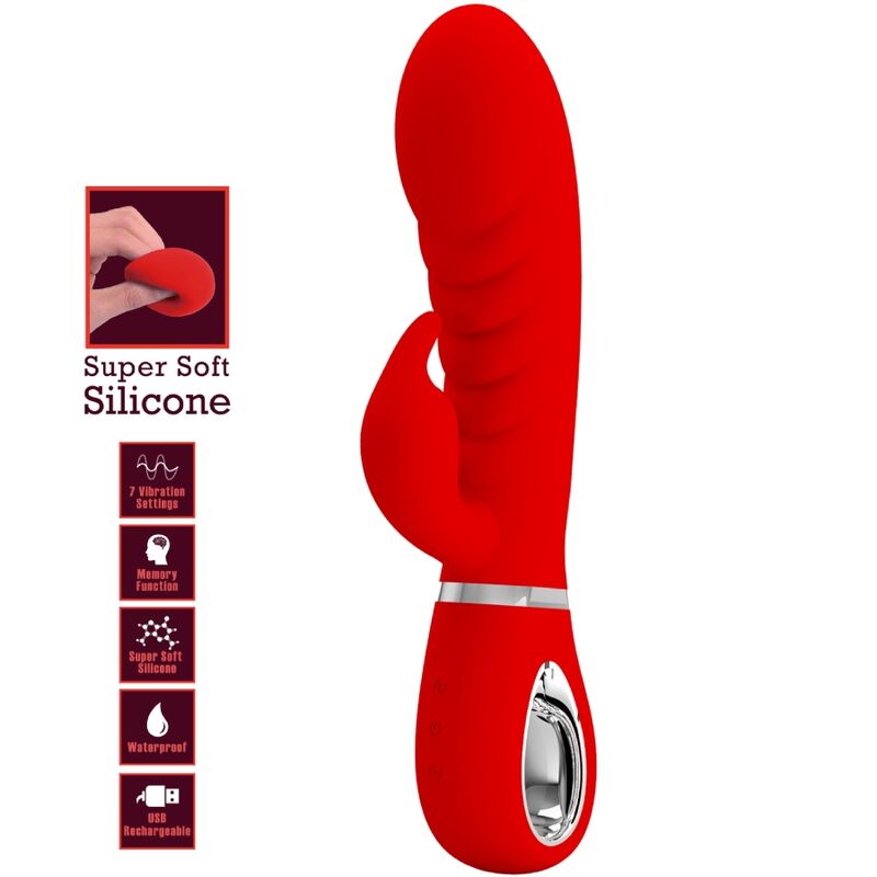 Pretty Love – Prescott Multifunktions-G-Spot-Vibrator Rot