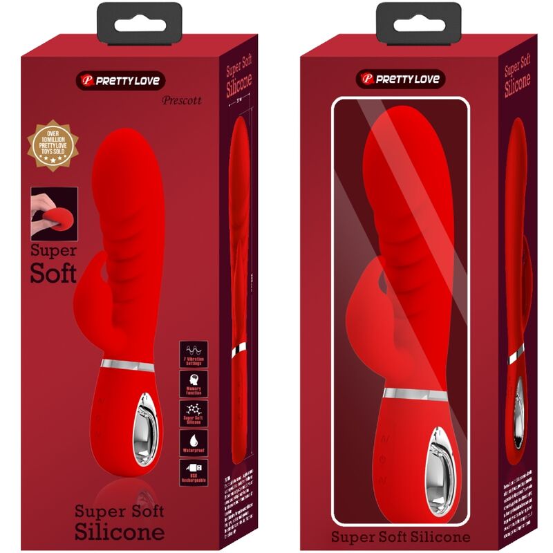 Pretty Love – Prescott Multifunktions-G-Spot-Vibrator Rot