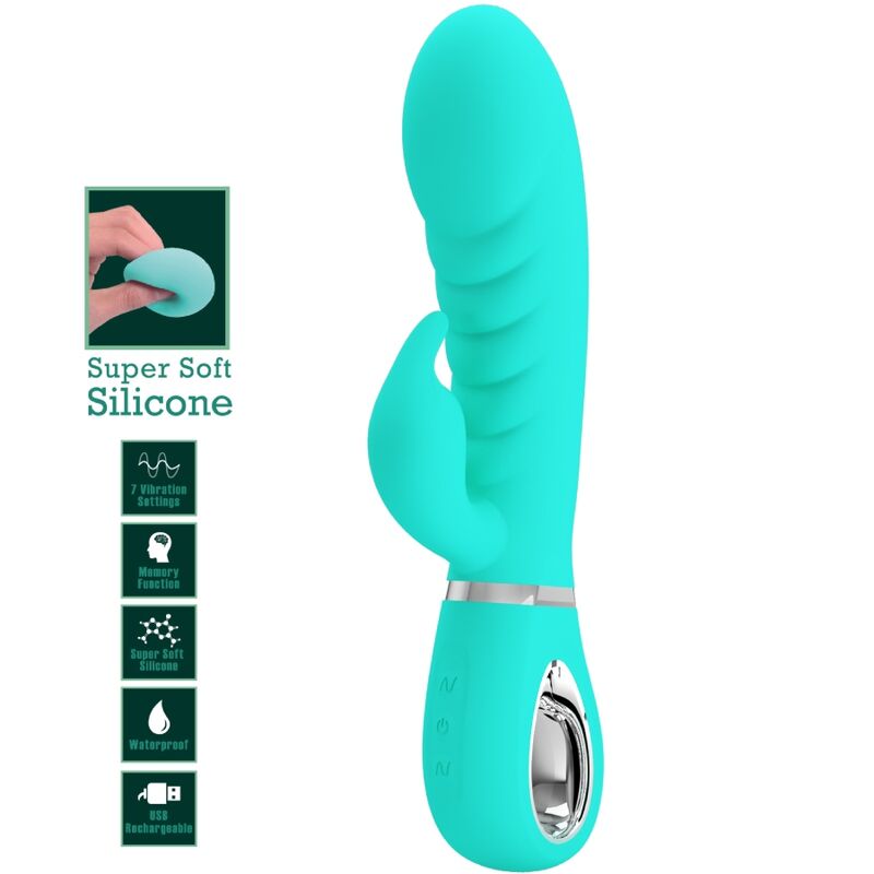 Pretty Love – Prescott Multifunktions-G-Spot-Vibrator Aqua Green