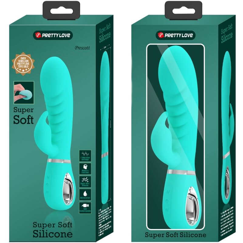 Pretty Love – Prescott Multifunktions-G-Spot-Vibrator Aqua Green