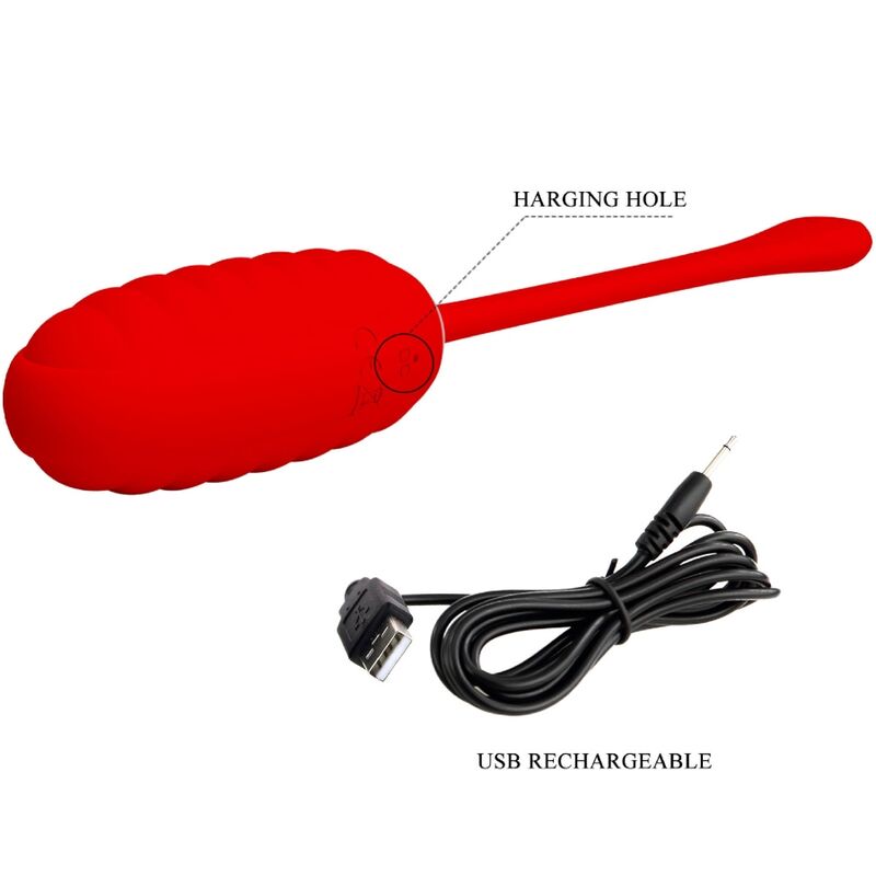 Fun Toys Pretty Love - Kirk Wiederaufladbares Vibrationsei Rot