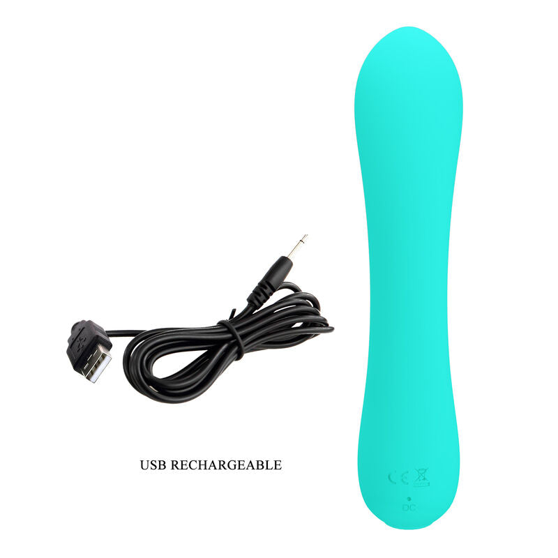 Pretty Love Prescott Wiederaufladbarer Vibrator Aqua Green