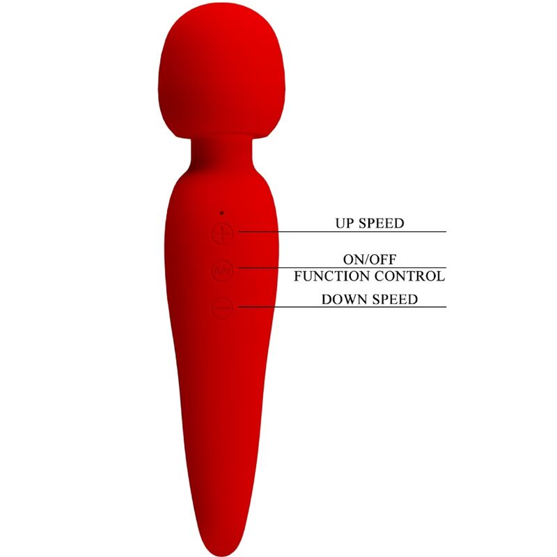 Pretty Love Meredith Massager 12 Vibrationsmodi Rot