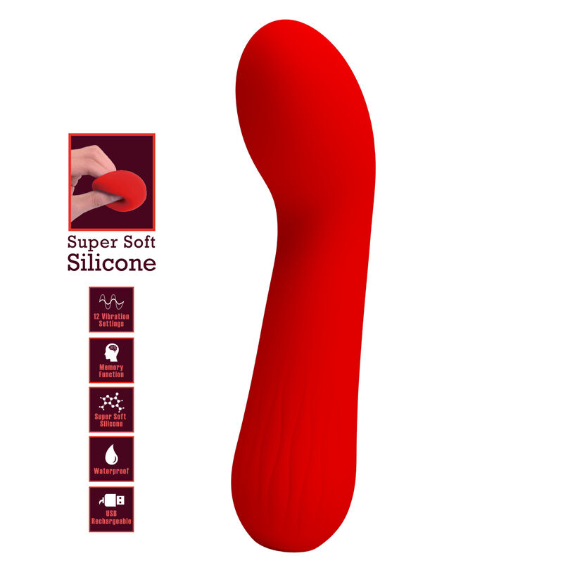 Pretty Love – Faun Wiederaufladbarer Vibrator Rot