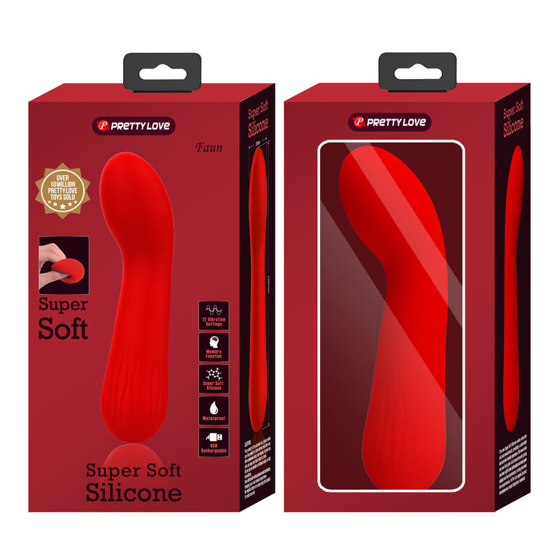 Pretty Love – Faun Wiederaufladbarer Vibrator Rot