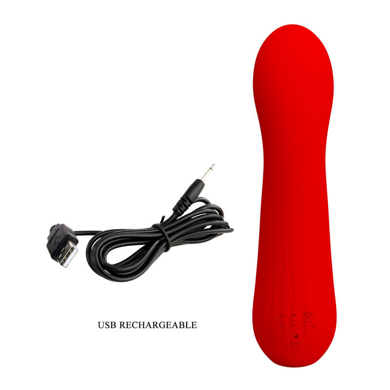 Pretty Love – Faun Wiederaufladbarer Vibrator Rot