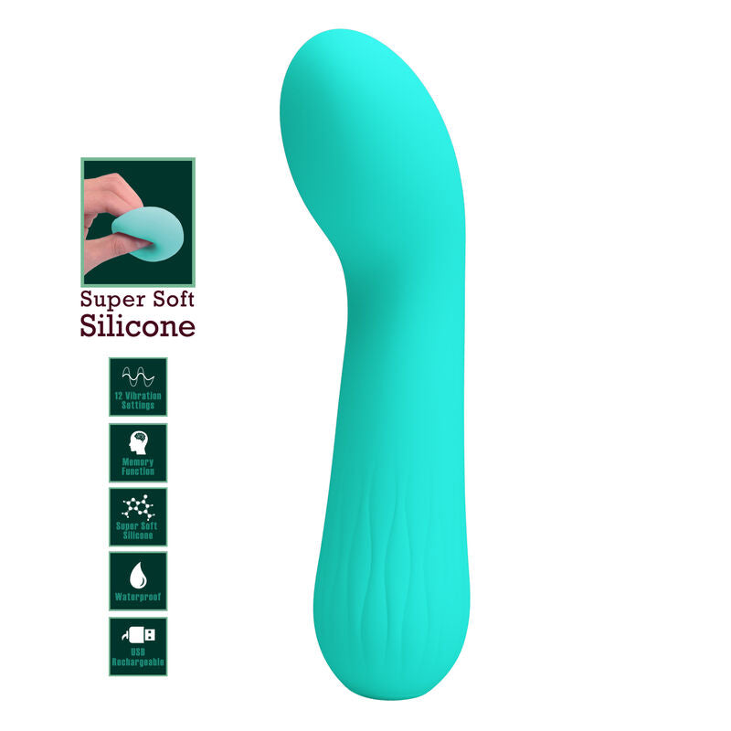 Pretty Love – Faun Wiederaufladbarer Vibrator Aquagrün