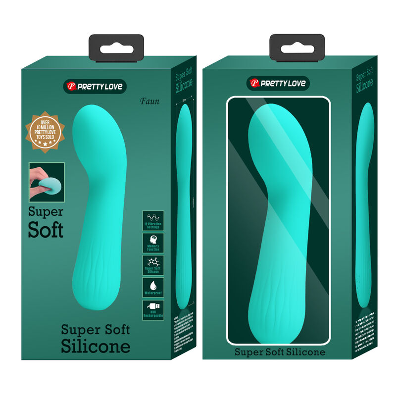 Pretty Love – Faun Wiederaufladbarer Vibrator Aquagrün