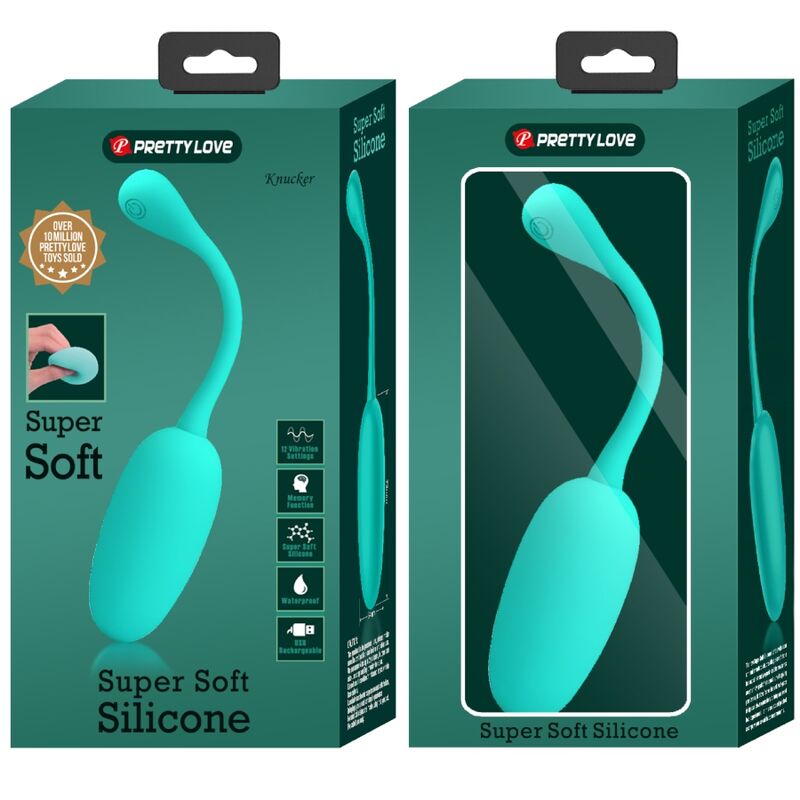 Pretty Love – Knucker Water Green Wiederaufladbares Vibrations-Ei