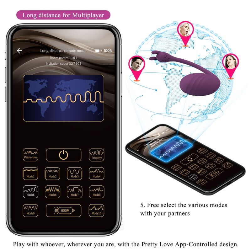 Pretty Love – Catalina Vibrator App Fernbedienung Lila