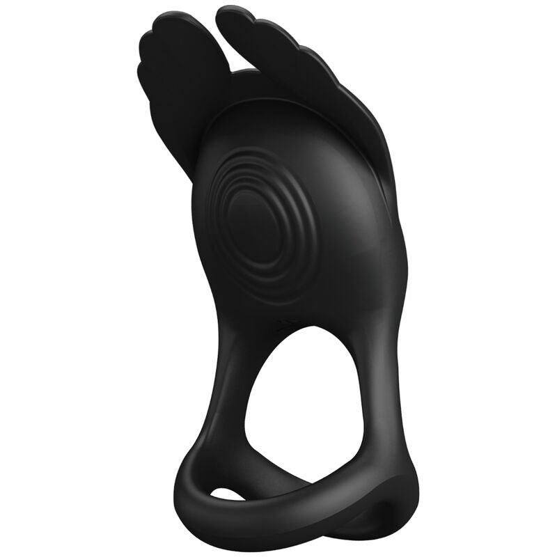 Pretty Love – Silas Vibrant Penis Ring 7 Vibrationen Schwarzes Silikon