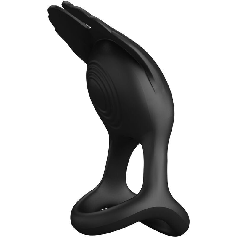 Pretty Love – Silas Vibrant Penis Ring 7 Vibrationen Schwarzes Silikon