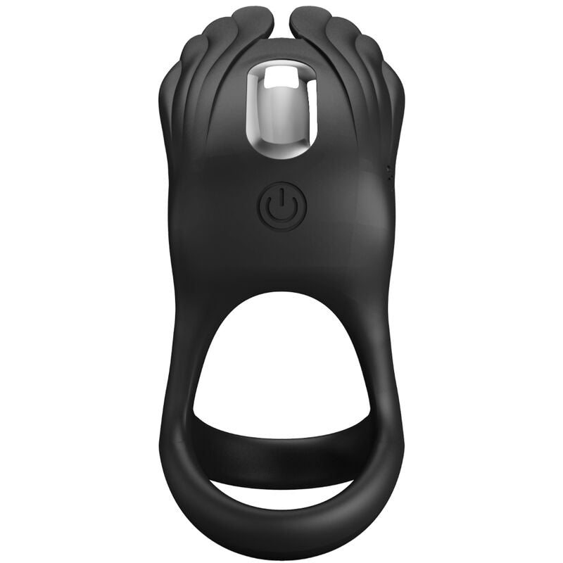 Pretty Love – Silas Vibrant Penis Ring 7 Vibrationen Schwarzes Silikon