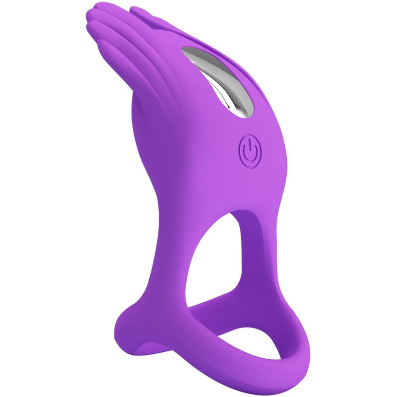 Pretty Love – Silas Vibrant Penis Ring 7 Vibrationen Lila Silikon