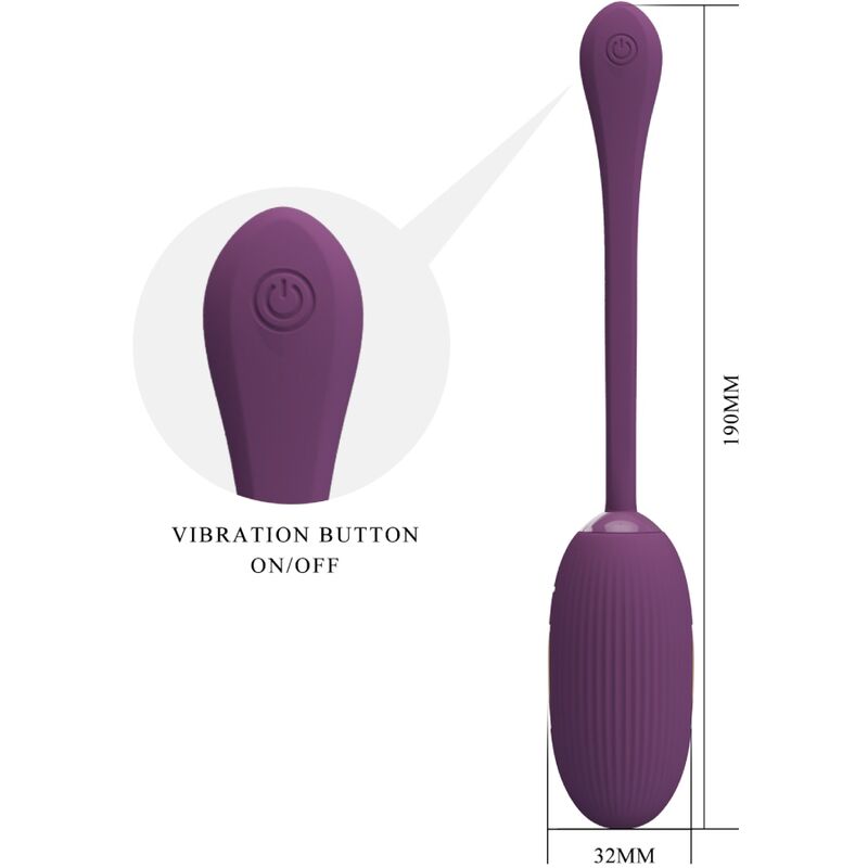 App Series Pretty Love - Doreen Purple Wiederaufladbares Vibrations-ei